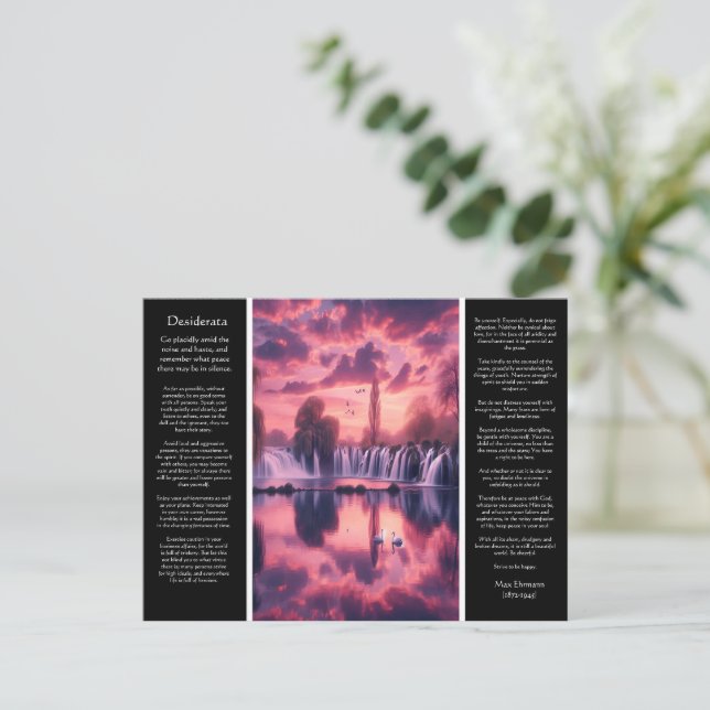 Desiderata Whispers of Sunset, Mirrored Dreams Vykort (Stående Fram)