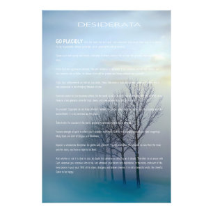 DESIDERATA Winter Träd Fototryck