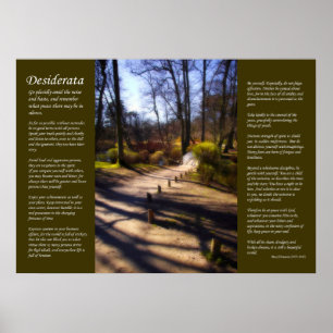 Desiderata - Woodland Bridge Väg Poster