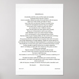 DESIDERATAAFFISCH POSTER