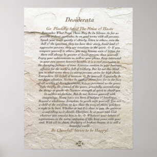 DESIDERATAaffisch vid max Ehrmann=Moonstone Poster