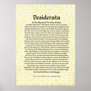 DESIDERATAaffischen vid max Ehrmann MÅNGA Poster