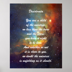 Desideratabarn av universum poster