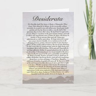 DESIDERATACard=Ocean solnedgång Kort