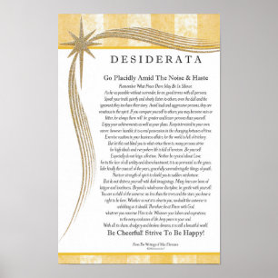 Desideratadikt av den max Ehrmann guld- Poster