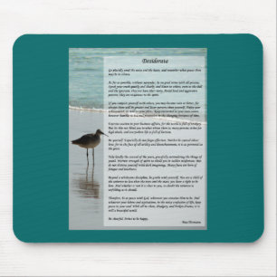 Desideratadikt - fiskmås på strandplatsen musmatta