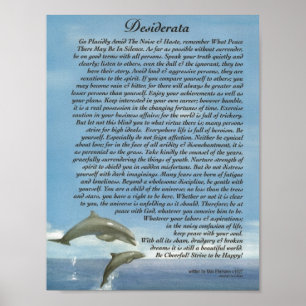 Desideratadikt med att leka delfiner poster