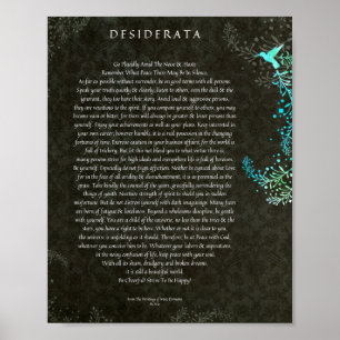 Desideratadikt vid max Ehrmann kritakonst Poster