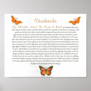 Desideratadikt vid max Ehrmann Poster