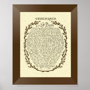 DESIDERATAdikt vid max Ehrmann Poster