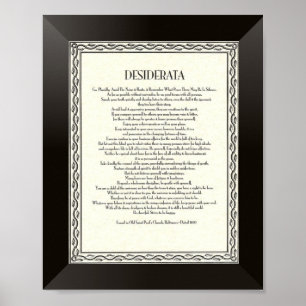 DESIDERATAdikt vid max Ehrmann Poster