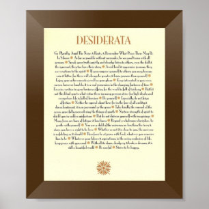 DESIDERATAdikt vid max Ehrmann Poster