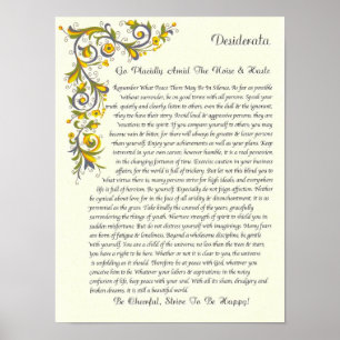 Desideratadikt vid max Ehrmann Poster