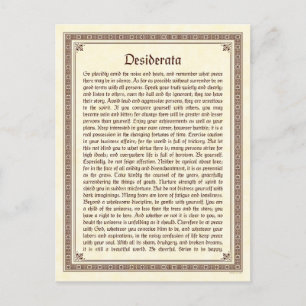 Desideratavykort Vykort