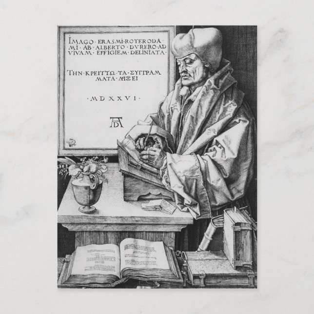 Desiderius Erasmus of Rotterdam, 1526 Vykort (Framsida)