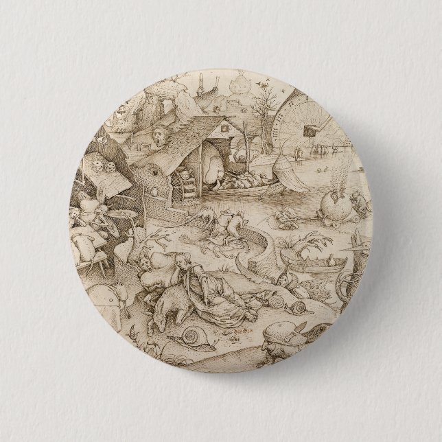 Desidia (Sloth) av Pieter Bruegel the Elder Knapp (Framsida)