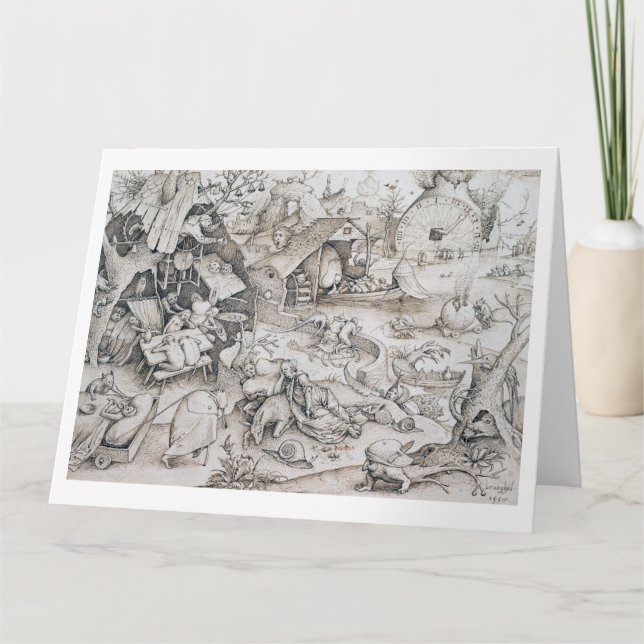 Desidia (Sloth), Pieter Bruegel Kort (Framsida)