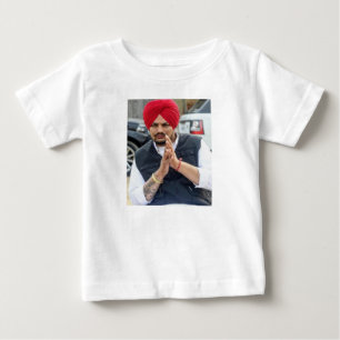 Desigener Baby T-Shirt with Sidhu Moose Wala Photo