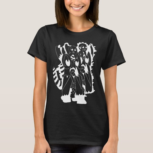 design 004 (white on black) t shirt (Framsida)