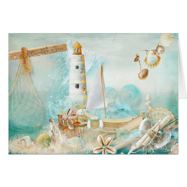Design 11 för Nautisk serie Hälsningskort (Framsidan Horizontal)