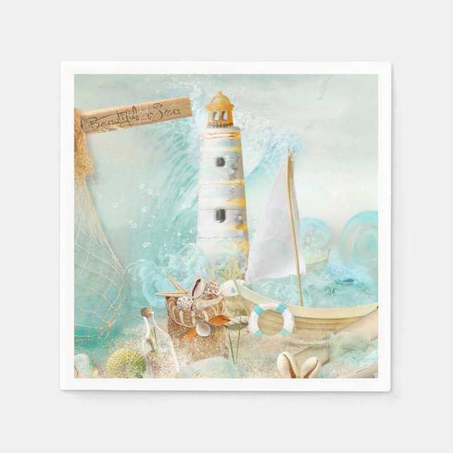 Design 11 för Nautisk serie Pappersservett (Framsidan)