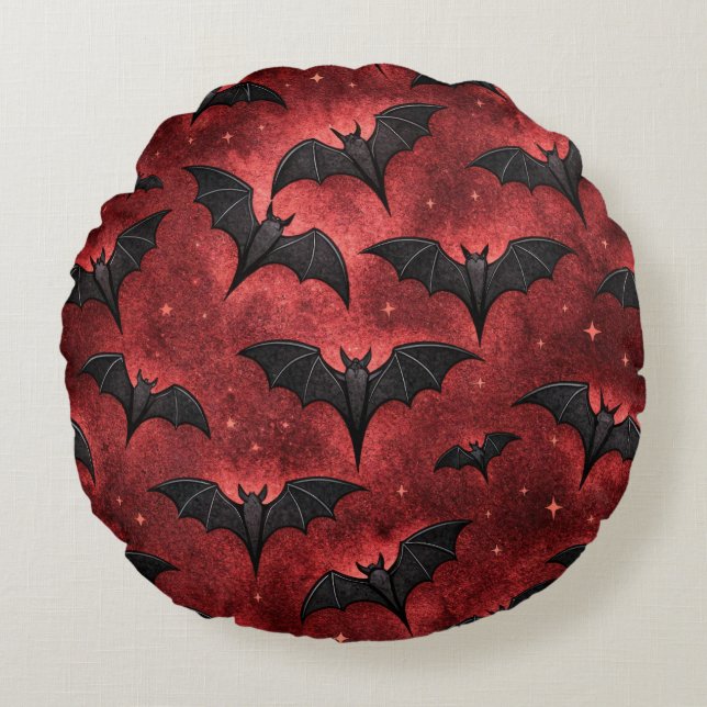 Design 12 för en vampyraktig serie rund kudde (Framsidan)
