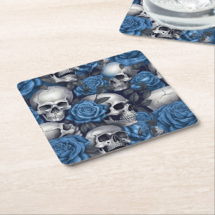 Design 12 för Skull- och Ro-serien Underlägg Papper Kvadrat