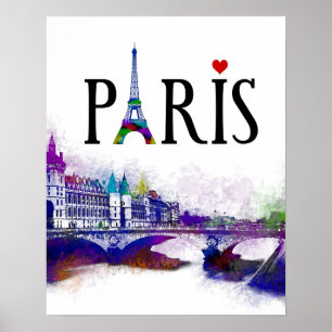 design 177 Paris Frankrike Poster