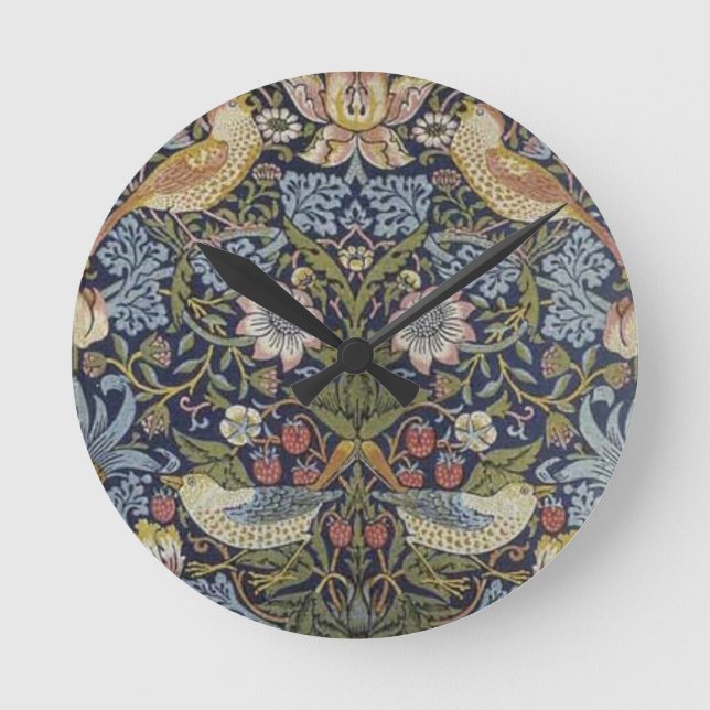 Design 1883 för William Morris jordgubbetjuv Rund Klocka (Framsida)