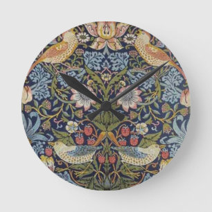 Design 1883 för William Morris jordgubbetjuv Rund Klocka