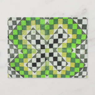 Design 1-Green för vintageRalli täcke Vykort