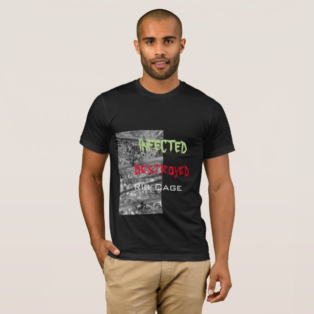 Design 1: Kromspindeln, planlägger 2 smittade T-shirt (Hel framsida)