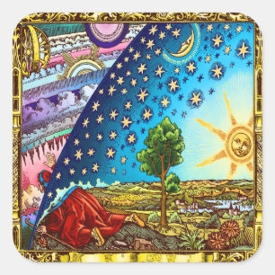 Design 2017 för jord för Flammarion Fyrkantigt Klistermärke