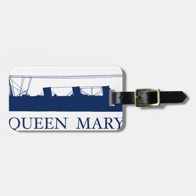 Design 2 för 1936 drottningMary blått Bagagebricka (Horisontell Framsida)