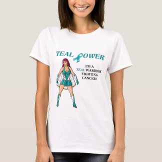 Design 2 för cancer för krickakrigareT-tröja T-shirt