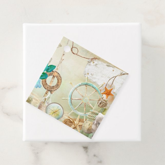 Design 2 för Nautisk serie Gåvor Etiketter (På plats)