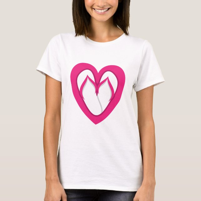 design 2 för rosaflipmisslyckande tee (Framsida)