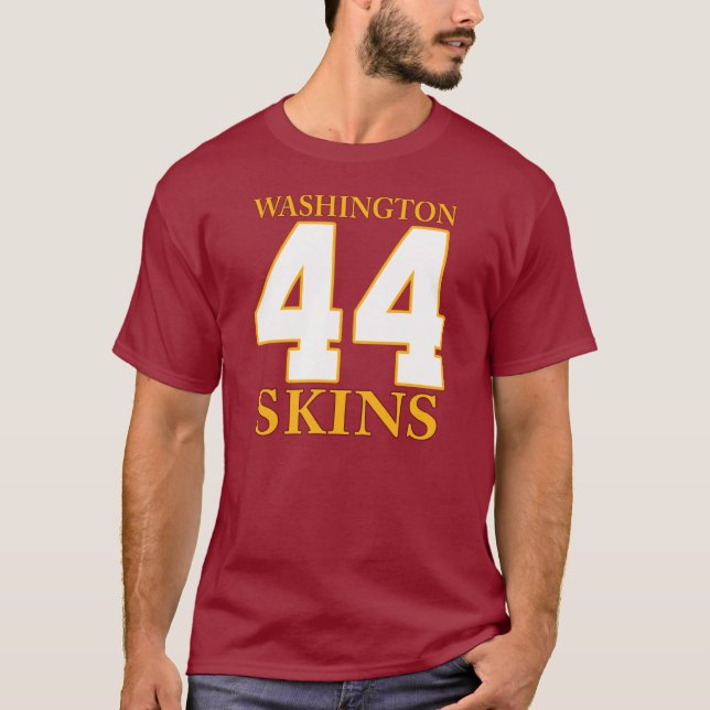 Design 2 för spelare för WASHINGTON SKINS #44 Tee Shirt (Framsida)