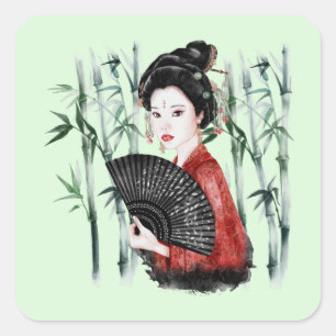 Design 40 i Okinawa-serien Fyrkantigt Klistermärke