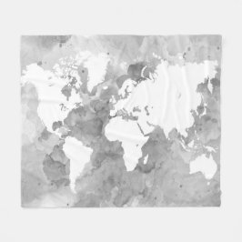 Design 49 världskarta fleecefilt