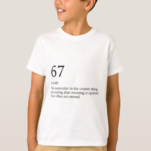 Design 67 Meme Sex Sju 6-7 Roligt Internet Skämt V T Shirt