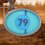 Design 79 in blau auf türkis mit Streifen<br><div class="desc">Dieses Design könnte ein Hinweis auf eine Jahreszahl sein. Dann wäre es vor rund 46 Jahre. Es könnte aber auch nur ein cooles Retro Design sein.</div>