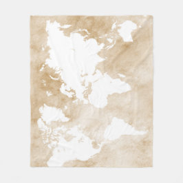 Design 82 världskarta fleecefilt