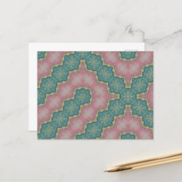 Design Abstrakt för Grönt av vykort för Rosa