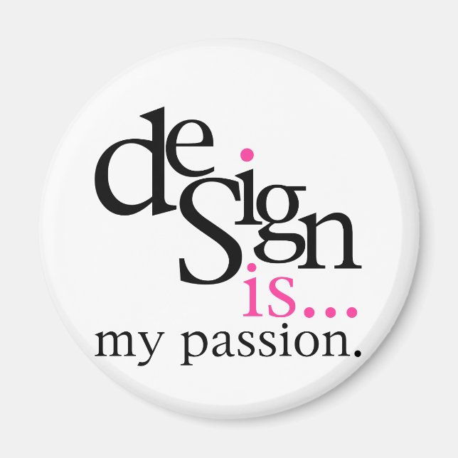 Design är.. (rosa) magnet (Framsidan)
