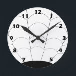 Design av Snäckan Art Deco, svart och vit Rund Klocka<br><div class="desc">Bild av väggurteckning som du kan anpassa med valfri text. Om du behöver hjälp med att anpassa kontaktar du oss genom länken på den här sidan. Klocka för dekoväggen.</div>