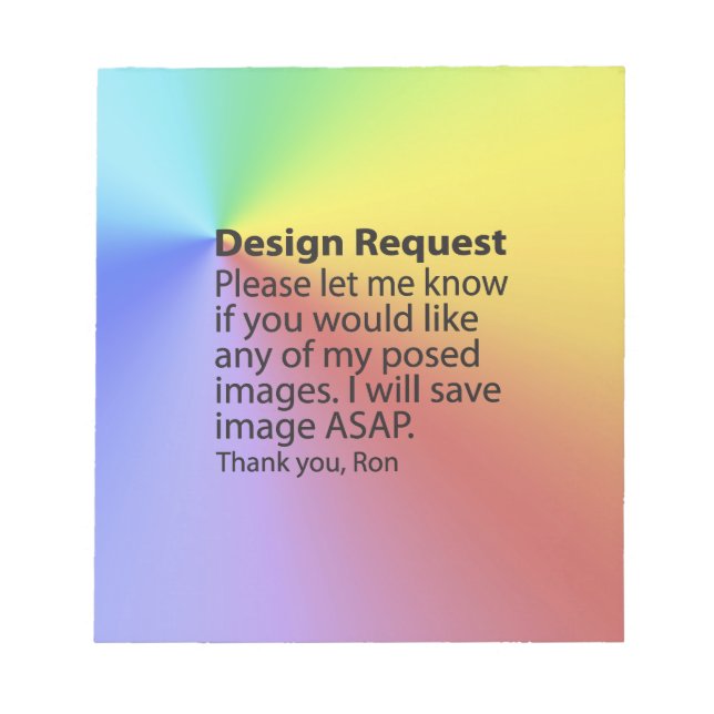 Design-begäran Anteckningsblock (Framsida)