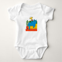 Design - Blue Cat Trophy Lounger - T-Shirt Bebis