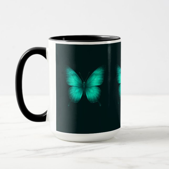 DESIGN BORBOLETAS  VERDES  Caneca Combo Mugg (Vänster)