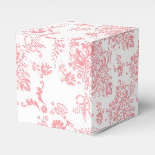 Design Box för söt Rosa Damask Presentaskar (Framsidan Sidan)